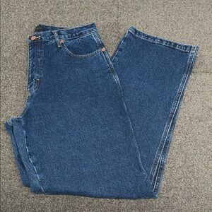 Perry Ellis America Jeans Mens 34x32 Dark Wash Carpenter Y2K 90s